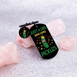 Pickle Gifts For Women Pickle Keychain Decor Stuff Gifts For Pickle Lovers Mother Day Birthday Things For Her Just A Girl Who Loves Pickles Present For Girls