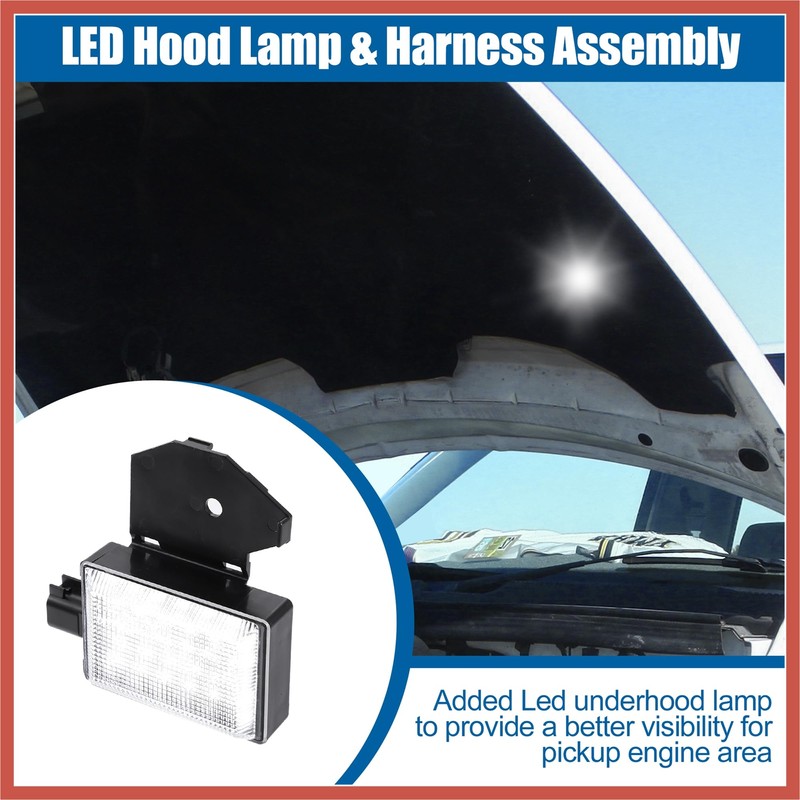 ACROPIX Car LED Under Hood Light Lamp Harness Assembly for