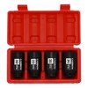 CASOMAN 1/2'' Drive Deep Spindle Axle Nut Impact Socket Set,