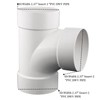 2 Inches PVC DWV Sanitary TEE Street for Drain Waste