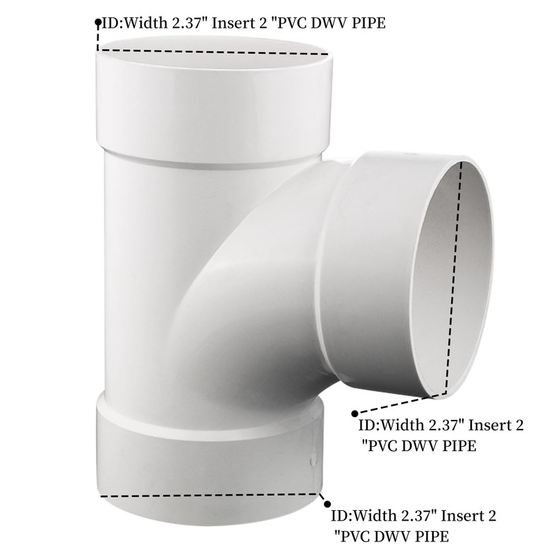 2 Inches PVC DWV Sanitary TEE Street for Drain Waste