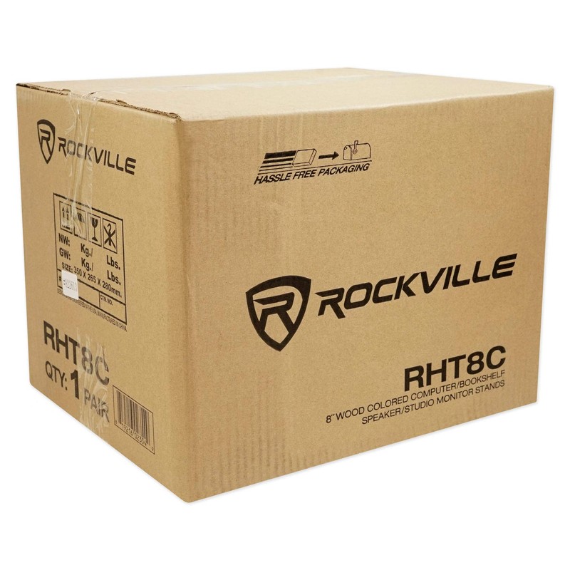 Rockville Pair RHT8C 8" Desktop Speaker Stands, 66 lbs. Capacity,