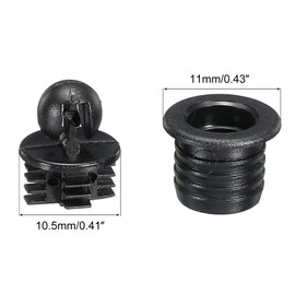 sourcing map Speaker Grill Guides Plastic Black Ball Socket Type Dia 10.6mm for Speaker Parts Accessories Pack of 12
