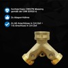 kör4u 3/4" Brass Y Splitter 2 Way Water Connector Y