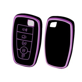 YALNORVA for Ford Key Fob Cover, TPU Key Fob Case Cover Fits for Ford Expedition Explorer Escape Fusion Edge Bronco Mustang F150 F250 Lincoln Aviator Car Accessories Smart Key Holder, Black