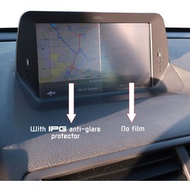IPG By Compatible with ANTI - GLARE - GARMIN ZUMO 590-590LM - 595-595LM 5" (SC) (2x) Invisible Film Screen Protector Guard Cover Free Lifetime Replacement Warranty Bubble -Free