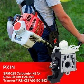 ​​hiSpkNix Carburetor for Echo SRM-225 SRM225 PAS225 PAS-225 GT225 GT-225 PE225 PE-225 SHC225 SHC-225 PPF225 PPF-225 GT225L GT-225L SHC225S Trimmer Weedeater Parts Replace A021001692 RB-K93
