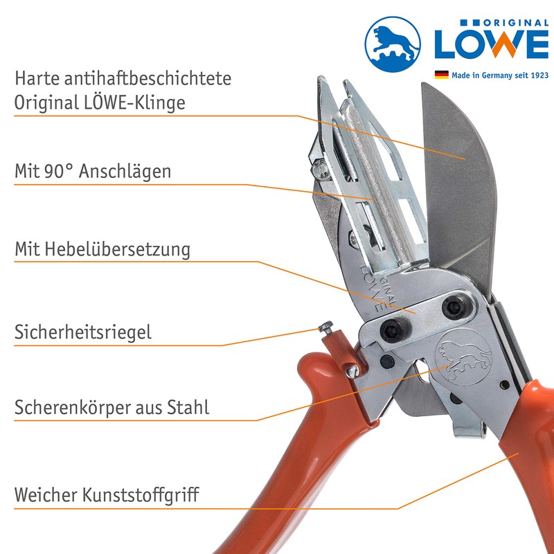 Original LÖWE Professional angle scissors 3.106/HÜ with lever transmission and