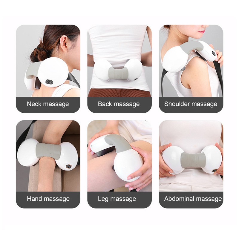 Electric Neck Massager Hot Compress Kneading Portable Cordless Neck Care