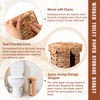 Fiwochic Wicker Toilet Paper Holder with Lid, Woven Paper Roll