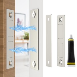 Jiayi Cabinet Door Magnets Stick On, 2 Pack 30 LB Heavy Duty Ultra Thin Invisible Cabinet Magnets, Door Magnetic Catch No Screw Drawer Magnet Inserts for Wardrobe Cupboard Sliding Doors Stay Closed
