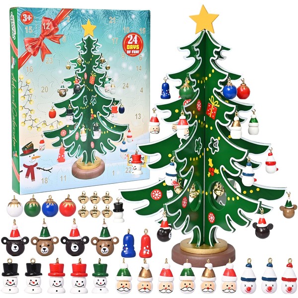 Christmas Tree Advent Calendar 2024 24 Days Christmas Countdown Calendar