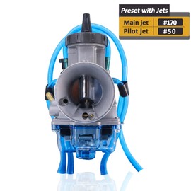 SVKZGFZ PWK 38MM Carburetor for Suzuki RM125 1975-2007, RM250 1976-2008 Carb (Transparent)