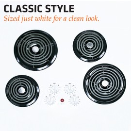 Range Kleen 8134 White Electric Range Knobs, 4 Pcs