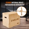 CAELUM 3-in-1 Wooden Plyo Box – Non-Slip Jump Box for