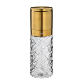 Cilio Cristallo Glass/Stainless Steel Salt or Pepper Mill - Gold, 2 x 6.7 in H - Glass Salt and Pepper Grinder