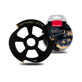 ROTAREX Grinding Wheel for Angle Grinder 115 mm Wood Carving Disc with Carbide Blade and Titanium Screws