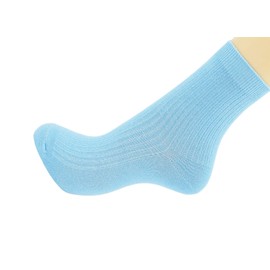 SRYL Womens Super Soft Combed Casual Cotton Socks (Multicolor may choose) C310 (Light blue/1-Pairs)