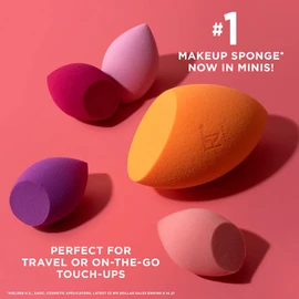 Real Techniques Mini Miracle Complexion Sponge Makeup Blender, Beauty Sponges,(4 Packs of 8, 32 Count Total)