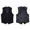Hisdern Men's Formal Wedding Party Waistcoat, Plain Cotton Waistcoat -