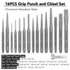 TLIMUS 28 Pieces Punch and Chisel Set, Including Taper Punch,