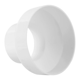 CABAX Duct Reducer 6 to 4 inch Air Duct Adapter HAVC Pipe Connector for Inline Ventilation System (150mm to 100mm), White