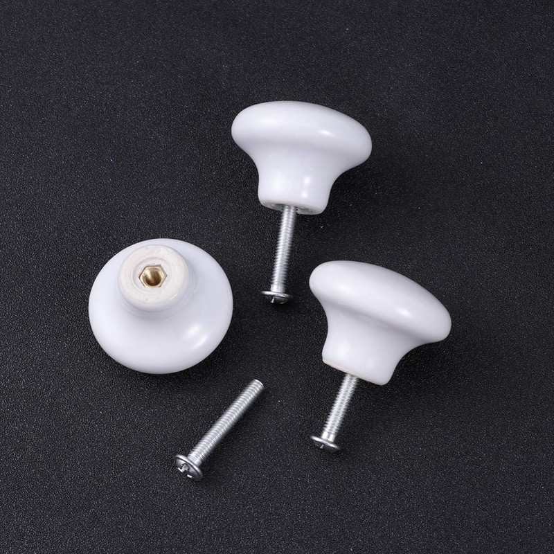 BESPORTBLE 5pcs Cabinet Hardware Handle Pull Round Ceramic Kitchen Cabinet