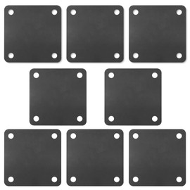 Rocaris 8 Pcs 6 X 6 X 1/4 Inch A36 Steel Plates Hot Rolled, Steel Base with 4 Holes Metal Square for Construction Boards, Structure Support, Weldable Square and Industrial