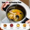 QINGHOU 2.6Quart Natural enamel double lid mini pressure cooker, One-handed