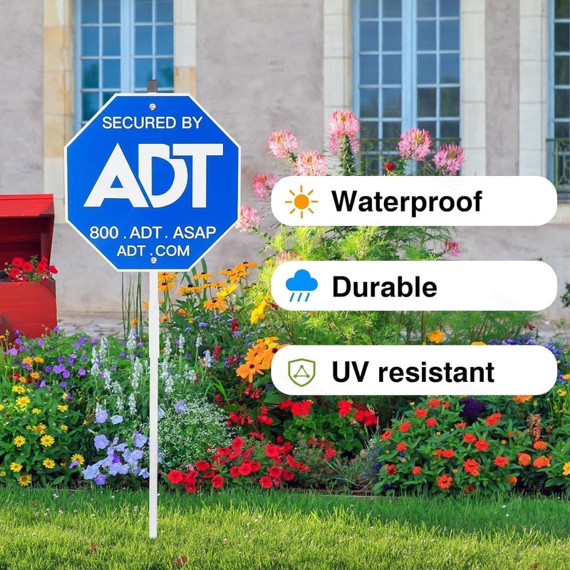 ADT Security Sign - Heavy Duty 28" 100% Aluminum Yard