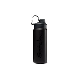 satch Drinking Bottle Made of Stainless Steel, BPA-Free, 0.5 L, Leak-Proof and Carbonated Drinks, for Hot and Cold Drinks, Black