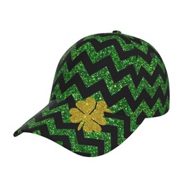 Cute Clover Leaf Pattern Hats Women Men Green St Patrick's Day Baseball Cap Green Adjustable Baseball Hat Cap