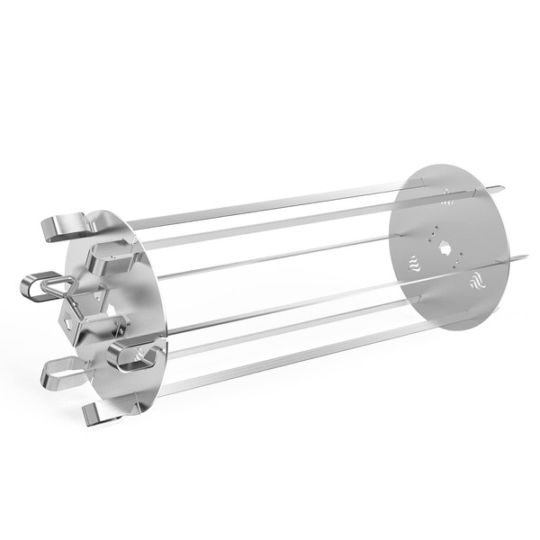 onlyfire BRK-6038 Stainless Steel Rotating Skewer System Fits for Any Rotisserie Grill Spit Rods