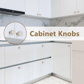 Abtopia 12 Pack Brushed Nickel Cabinet Knobs, Drawer Knobs for Cabinets and Drawers, Kitchen and Bathroom Hardware