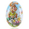 com-four® 3 x Easter eggs for filling, colourful filling eggs