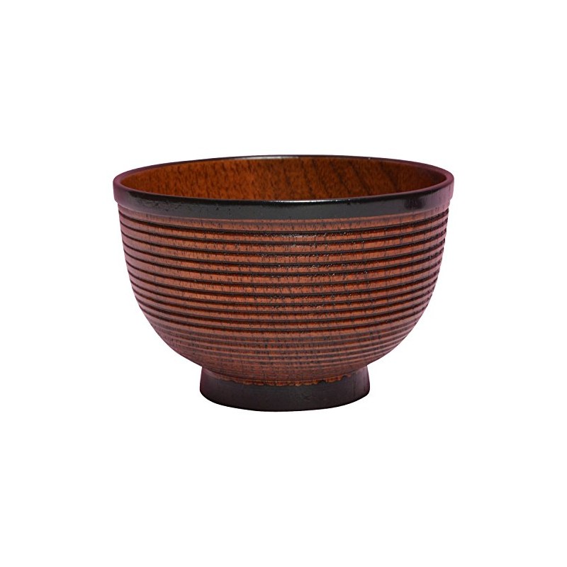 Kakuda Seibei Shoten Obi Sensuji Wooden Soup Bowl (Red) TKB35-2