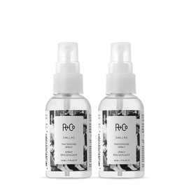 R+Co Laca Espesante Para El Cabello Dallas, Tamaño Viaje | Para Un Peinado Suave Y Con Cuerpo Sin Rigidez | Máximo Volumen, Control Y Brillo | Aprobado Por La Tsa | Paquete De 2