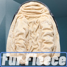 GXAMOY Men's Winter Fleece Hoodies for Men Heavyweight Warm Thick Full Zip Up Sweatshirt Outerwear Khaki Black (975) XL