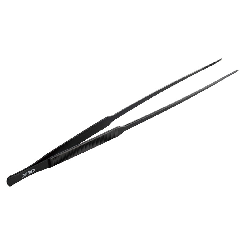 Gex Aquatic Plant Tweezers, Straight, For Cleaning, Stainless Steel, Anti-Slip