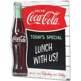 Coca-Cola Today's Special Metal Sign - Vintage Coca-Cola Diner Sign for Kitchen or Man Cave