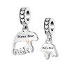 MiiFort 2Pcs Mama Baby Bear Dangle Charm for Bracelets Gift