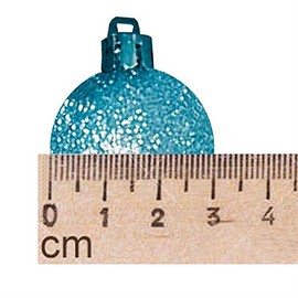 12 x 3cm Mini Christmas Baubles - RED - Assorted Matt + Glitter