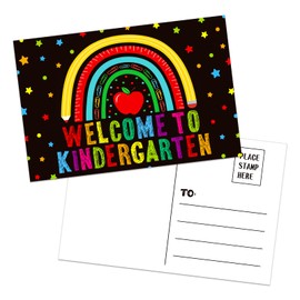 GMEMNOV Welcome To Kindergarten Postcards - 30PCS Welcome Back to School Postcards for Kids Students from Teacher Kindergarten Gifts Teacher Postcard Supplies Must Haves