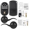 VEVOR Fingerprint Door Lock with Level Handles, Fingerprint/Keypad Code/Key, One-Time
