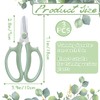 3 Pcs Green Garden Flower Scissors Shears,Premium Stainless Steel Floral