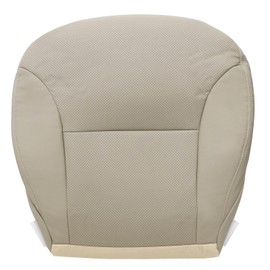 SecosAutoparts Perforated Tan Driver Side Replacement Bottom Microfiber Leather Seat Cover Compatible with Lexus ES300 ES330 2002 2003 2004 2005 2006