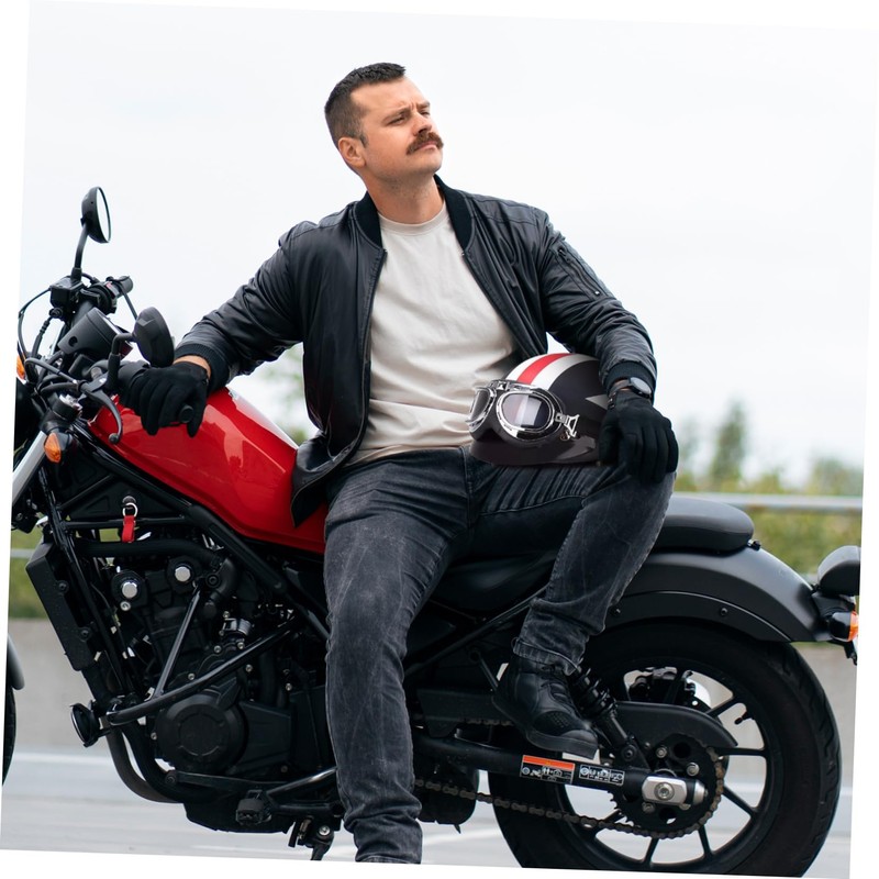 FUNOMOCYA Motorcycle Helmet for Adults Open Face Design with Visor