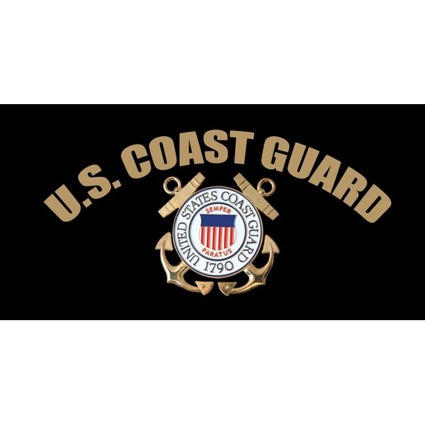 US Coast Guard Emblem Aluminum License Plate