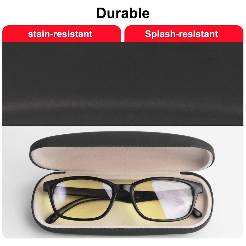 RayLove Unisex Hard Shell Eyeglasses Cases, Protective Case For Glasses(Black)