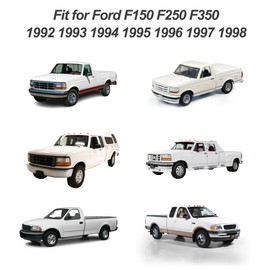 ESMING Front Bench Seat Cover with Molded Headrests for for Ford F150 F250 F350 1992-1998, Heavy-Duty Oxford Fabric, No Center Armrest, Washable Truck Seat Protector